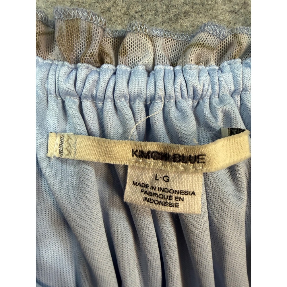 Kimchi Blue Toile Mesh Mini Dress Blue Pastoral Print Empire Waist Sleeveless L